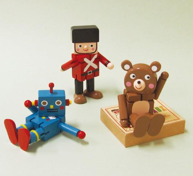 ZAKKA Wooden Classic Building Blocks Activity Toy Robot POLICE Gift