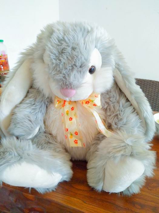 European and American brand big ears super gray rabbit plush toy doll doll is 40CM high