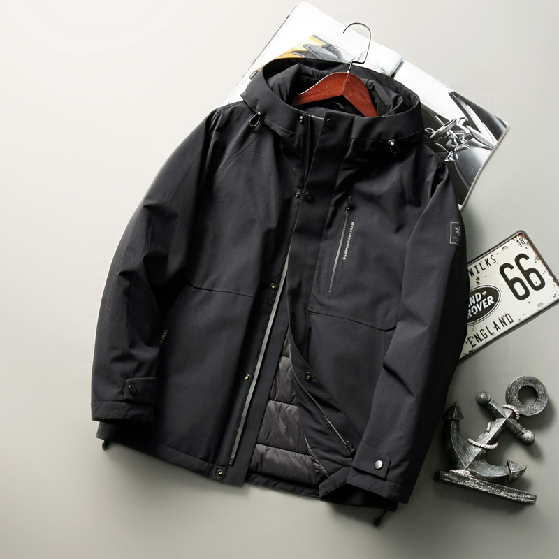 Outdoor Jacket! Thickened with Cotton Padding! New Autumn and Winter Men's Jacket, Stylish Hooded Warm Coat for Young People