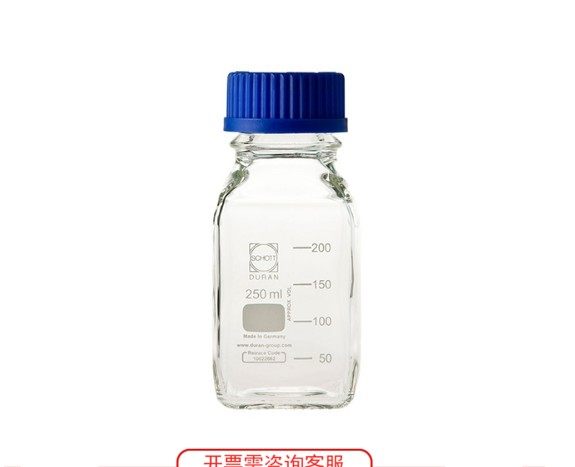 实验室 DURAN肖特 硼硅酸玻璃-1正方形螺旋口试剂瓶 GL32/GL45