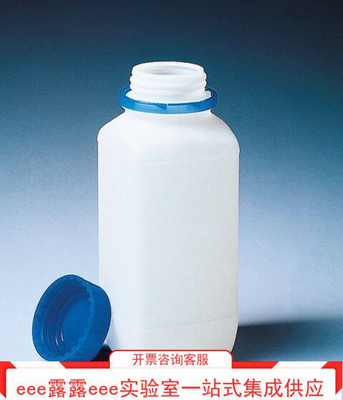 BRAND PE-HD材质塑料方形试剂瓶 130418 蓝盖宽颈四角瓶 500ml
