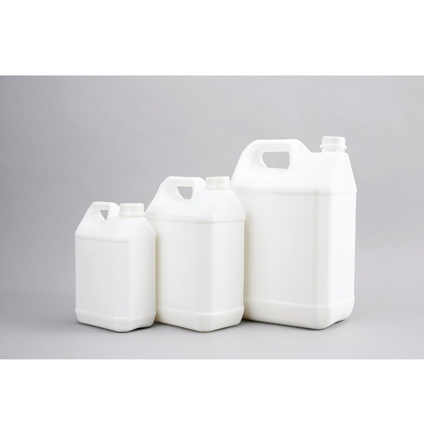 2.5L 氟化处理方形白色塑料瓶桶 5L耐有机溶剂耐化学带提手密封桶