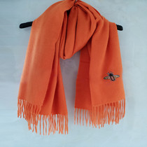 Amasch new 2021 autumn new womens official website counter female bee wool velvet tassel scarf