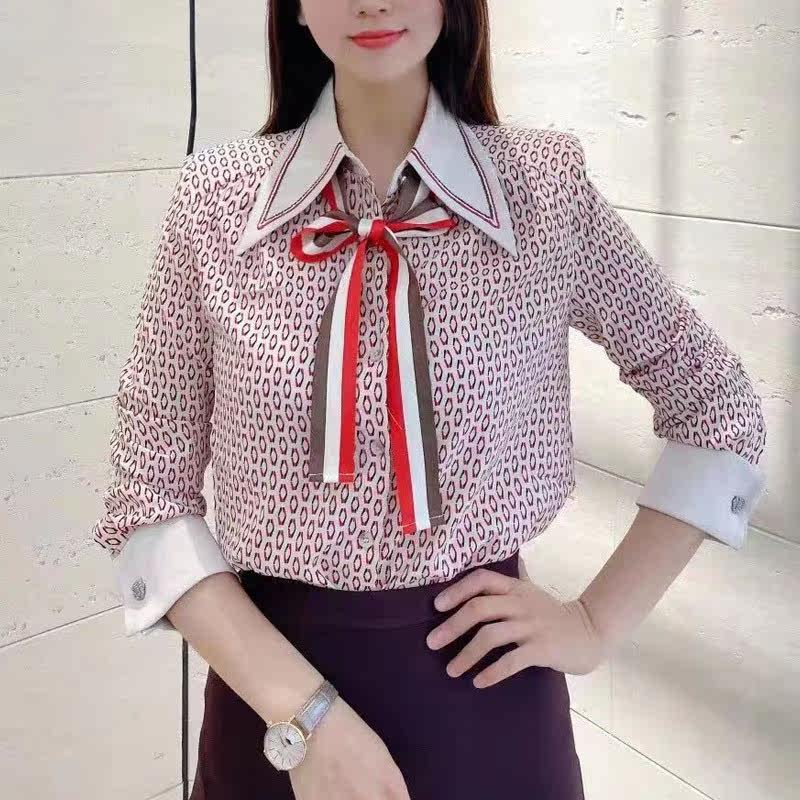 Brother New Spring Women's Clothing Brand Official Web Special Cabinet Plaid 100 Hitch Lace Long Sleeve Shirt
