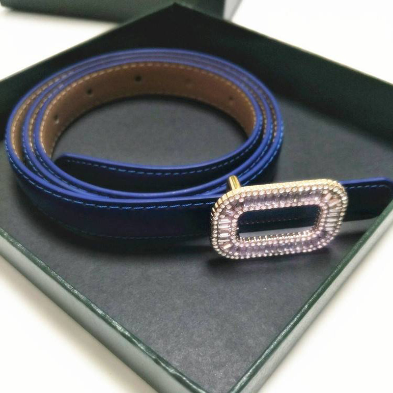 Higbrother Disciples SOUTH KOREAN VERSION FINE BELT LADY BULL LEATHER SMOOTH BUCKLE GENUINE LEATHER SLIM LEATHER STRAP FASHION BELT WATER DRILL RIG