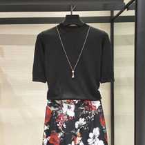 Amasch new counter store domestic 2021 summer new womens ice silk middle sleeve knitted T-shirt