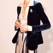 2021 autumn new womens silk velvet blazer in Amash Xintai Counter store in China