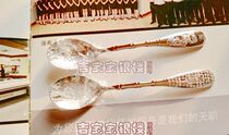 S999 sterling silver glossy spoon sterling silver tableware Sterling Silver Silver Spoon silver tableware