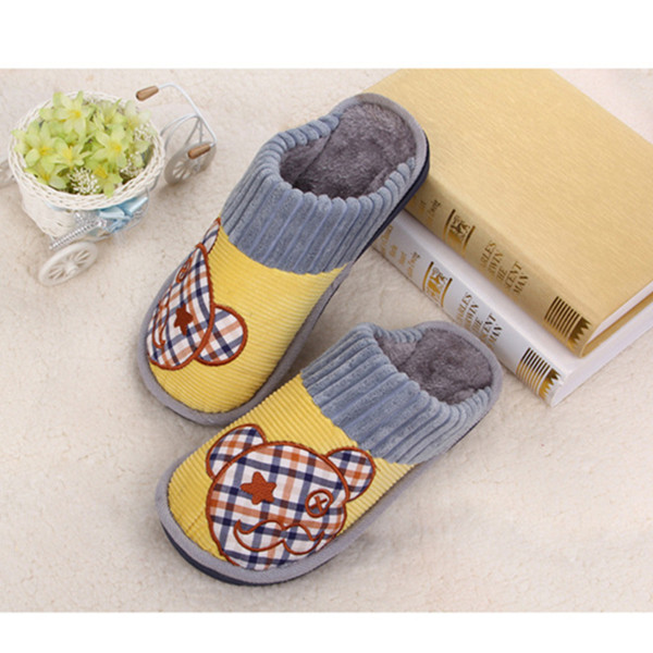 Men's slippers, indoor wool, non-slip, autumn and winter, couples, home, wool, women's, home floor, cotton slippers