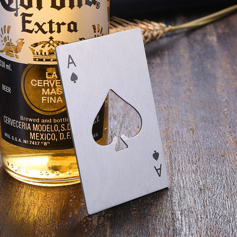 Stainless steel bottle opener, beer bottle opener, open wine bottle artifact, household lid opening key, bottle cap tool