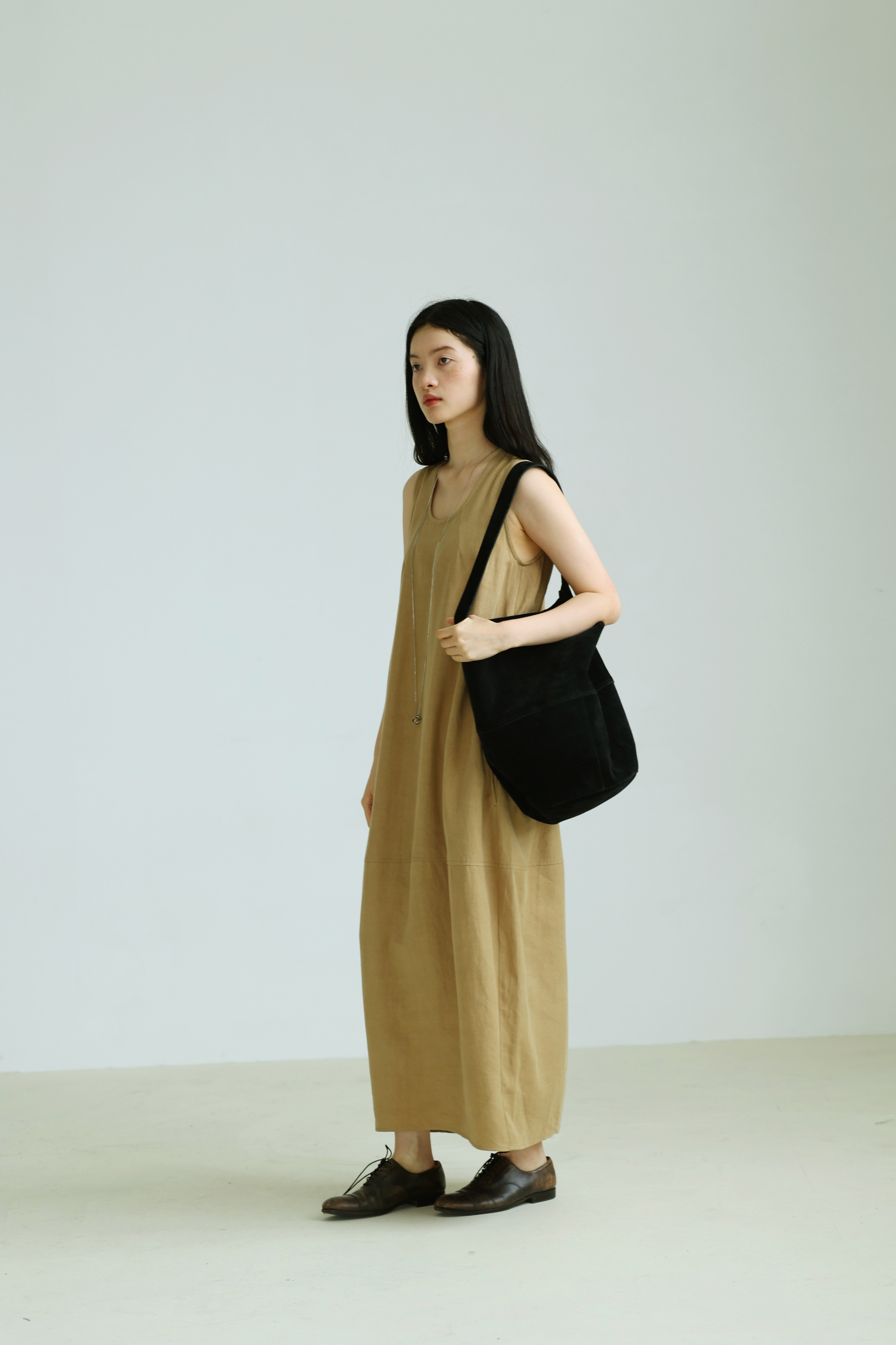 3rd tencel dress три дня зал импортный итальянский натуральный шелк +Конопля воздушный шар жилет юбка двухцветный входить 