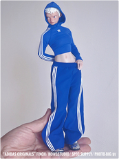 Военные игрушки для детей 1:6比例女兵人偶三道杠潮流服装紧身衣阔腿裤at203素体