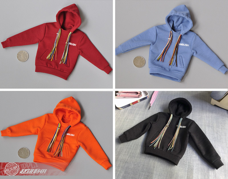 1 6 male soldier model accessories 12 inch movable doll body clothes trend dirty braid sweater hoodie jacket