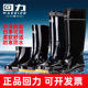 Rain boots thick pull back men's rain boots PVC sole high tube waterproof shoes outdoor rubber shoes call wear-resistant rain boots men