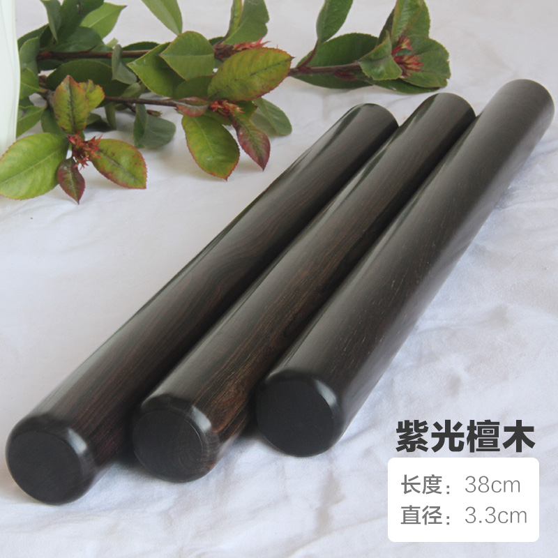 Ebony purple sandalwood noodles wrapped dumpling rolling pin rolling dough shaft solid wood rolling stick mahogany non-stick pole wood