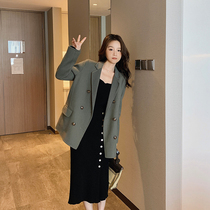 Short double-sided cashmere coat womens woolen tweed vintage tweed little man advanced sense of design wool suit jacket