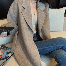 2020 new autumn and winter double-sided cashmere coat womens short woolen jacket wool thickened small woolen