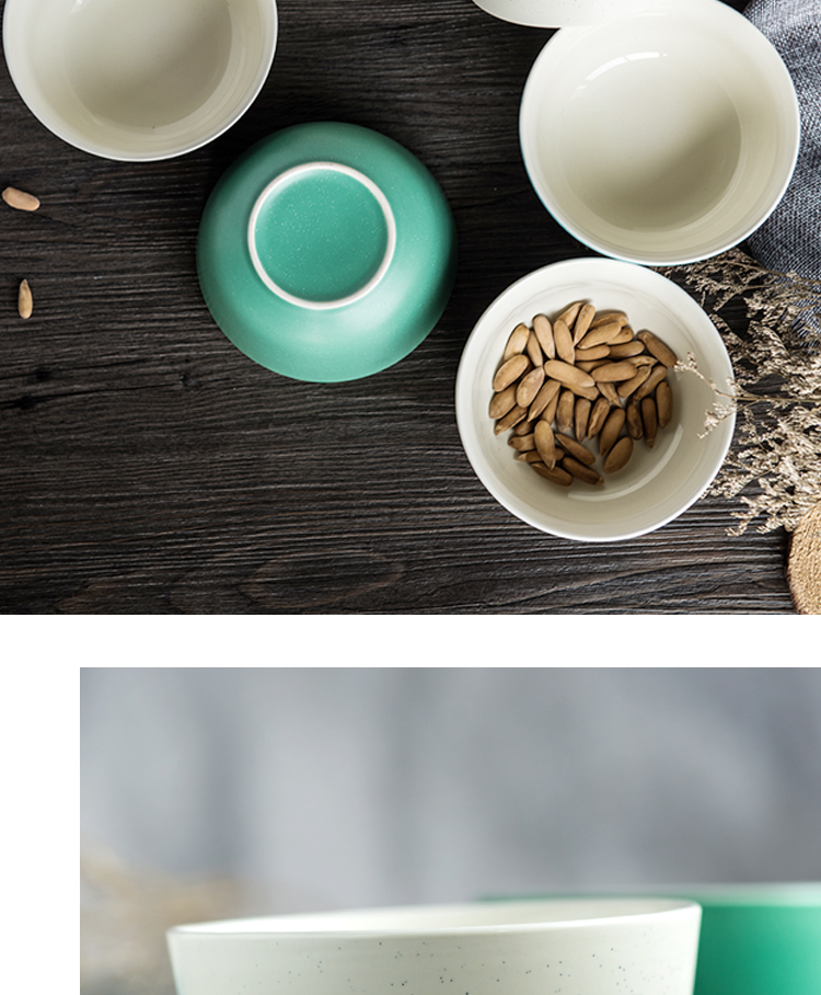 European creative ceramic bowl of soup bowl rainbow such as bowl to eat rice bowl 4.5 inch household bowl of rice bowls Nordic impression