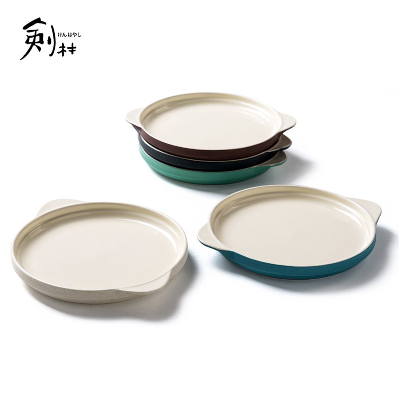 Creative household disc ears 8 inches steak plate plate of pasta dish plates ceramic tableware suit