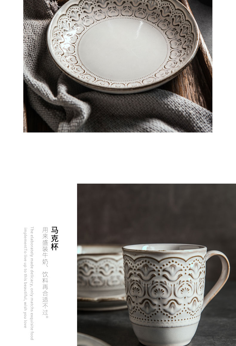 Jian Lin creative move western flat European - style household tableware ceramic bowl dish rainbow such as use the castle garden