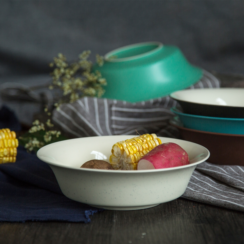 Jian Lin creative western - style large soup bowl rainbow such use salad bowl household ceramics tableware suit the Nordic impression