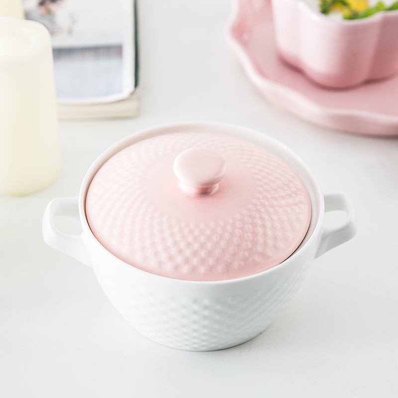 Ears, Korean ceramic tureen steamed egg bowl mercifully rainbow such as bowl with cover bowl simmer pot paella bird 's nest soup bowl of stew