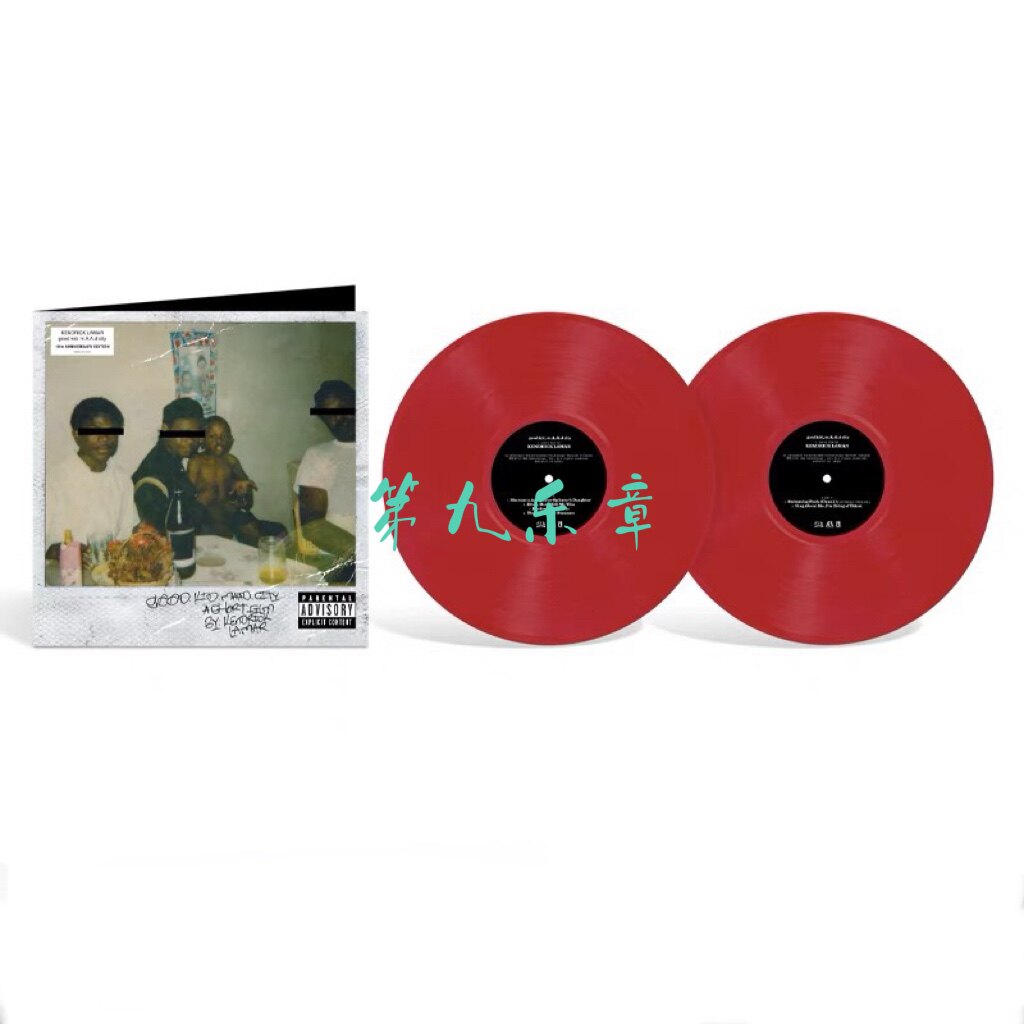 Spot Kendrick Lamar Good Kid M A D City Red Gel Black Gel Record 2LP-Taobao