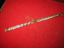 Original imported= = Pull spring covered with gold diamonds= = Antique womens bracelet(antique watch accessories)
