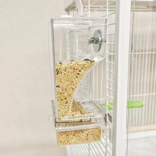 Tiger Skin Xuanfeng Peony Parrot Bard Box Anty -Sparting Автоматическая корма FedRior FedBack Новый любимый прозрачный птичий федриор