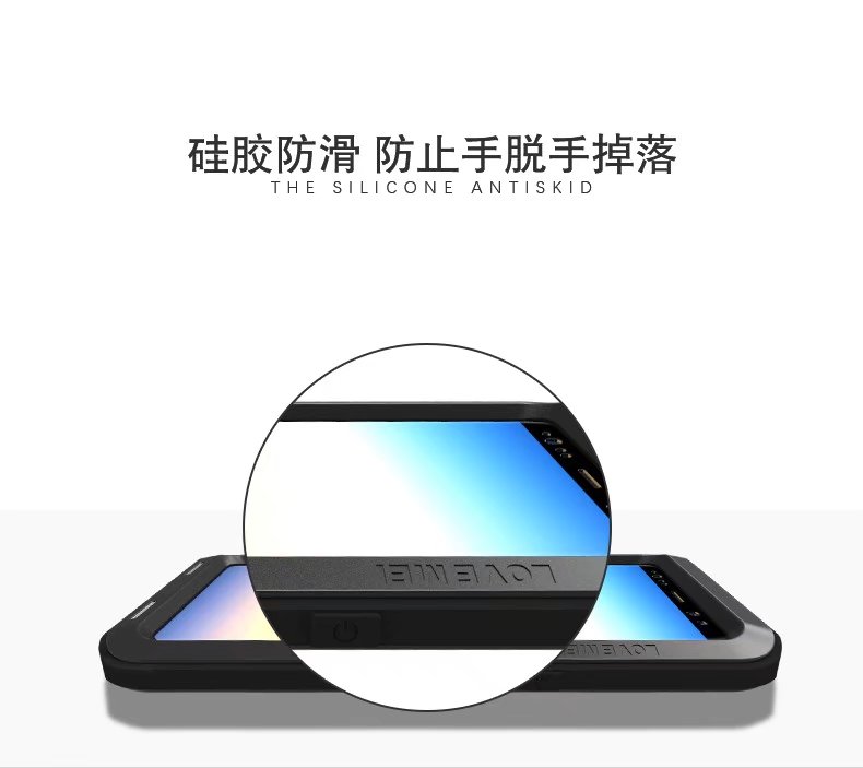 LOVE MEI Powerful Water Resistant Shockproof Aluminum Metal Heavy Duty Case Cover for Samsung Galaxy Note 8