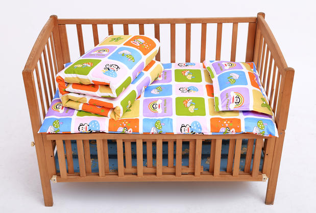 Giường cũi trẻ em tùy chỉnh giường trẻ em chăn bông nhíp ba mảnh chăn bìa chăn vải bông đơn giản - Quilt Covers chăn phao rẻ	