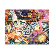 3D-JP 500 pieces flat jigsaw puzzle plastic puzzle cotton lion-meow witch H2345