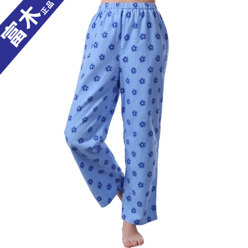 Rich wood cotton flannel brushed pajama pants men and women plain cloth loose neutral multicolor home pants couple pants