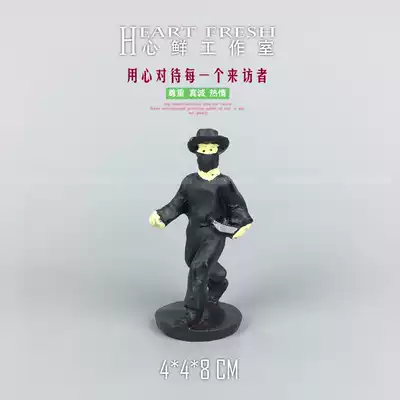 RW38 psychological sand simulation resin professional figure masked gangster thief thief scene model mini ornaments