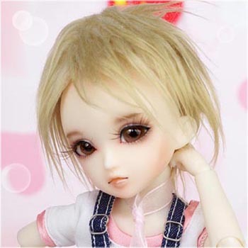 ASDOLL Angel Engineering House BJD Doll Wig 6 Pale Gold Short Hair WG64001