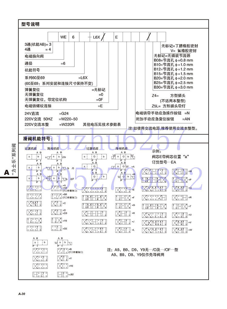 Клапан 电磁换向阀4we6d-50/ag24n25l,4we6d6x/cg24v,4we6d50/ag24nz4l
