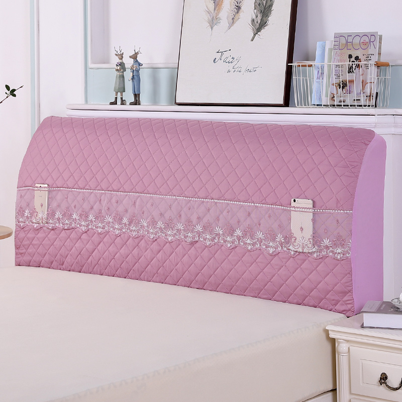 All-inclusive fabric bed cover 1 5 meters 1 8 meters Elastic soft bag bed cover Solid wood bed backrest dustproof bed bag