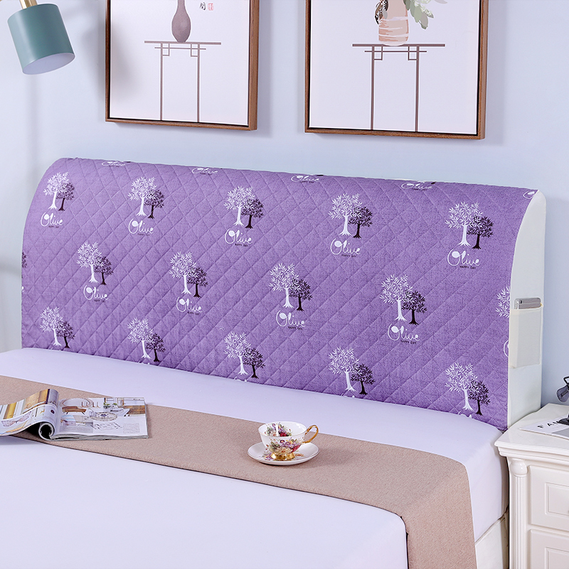 All-inclusive bedside thickened cotton bedside dust cover elastic soft bag bedside back bed wooden board bed headgear