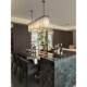 Marble Strip Light Luxury Post-Modern Dining Room Chandelier Designer Duplex Apartment Private Room Restaurant Chandelier