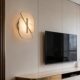 Postmodern Minimalist Wall Lamp Bedroom Bedside Lamp Light Luxury Metal White Geometric Shape Natural Marble Decorative Lighting Fixtures