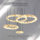 Spanish Natural Marble Chandelier, All-Copper French Light Luxury High-End Living Room Main Light, Round Villa Clubhouse Suspended Light