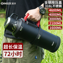 316 stainless steel thermos cup mens large capacity steel kettle 2 liters portable outdoor water Cup 1500ml