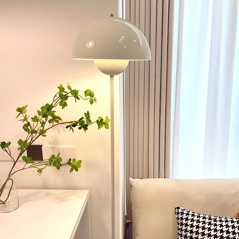 Nordic Style Danish Flower Bud Lamp Mushroom Floor Lamp Bedroom Bedside Living Room High-End Creative Design Standing Table Lamp
