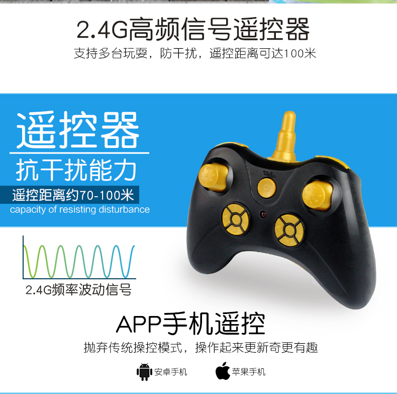Boming A6 máy bay bốn trục điện thoại di động WiFi máy bay không người lái trên không thời gian thực chống lại đồ chơi máy bay RC cao đồ chơi cho bé 2 tuổi