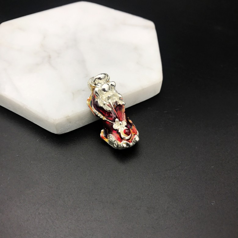 Cloisonne thermochromic men mạ bạc phụ kiện DIY vòng đeo tay vòng tay trang sức tách hạt nam trung chuyển may mắn vòng huyết long