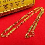 Аксессуар, мужское золотое ожерелье с косичкой