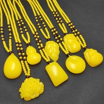 New Joker dress accessories chicken oil beeswax necklace womens long sweater chain rose pendant pendant