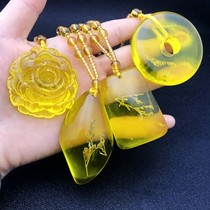Citrine imitation beeswax sweater chain necklace ethnic style couple accessories long necklace manufacturers stall cross-border supply