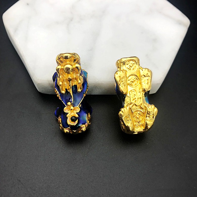 Cloisonne thermochromic men mạ bạc phụ kiện DIY vòng đeo tay vòng tay trang sức tách hạt nam trung chuyển may mắn vòng tay gỗ trầm hương