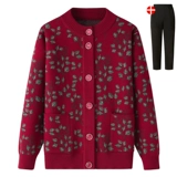 Демисезонная куртка, свитер для матери, утепленный удерживающий тепло кардиган, для среднего возраста